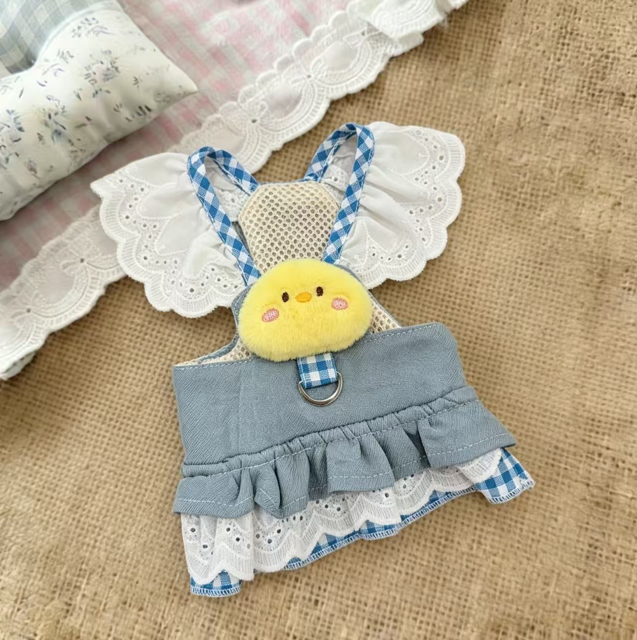 D Ring Strap - Vestido para Pet com Alça, Imitação