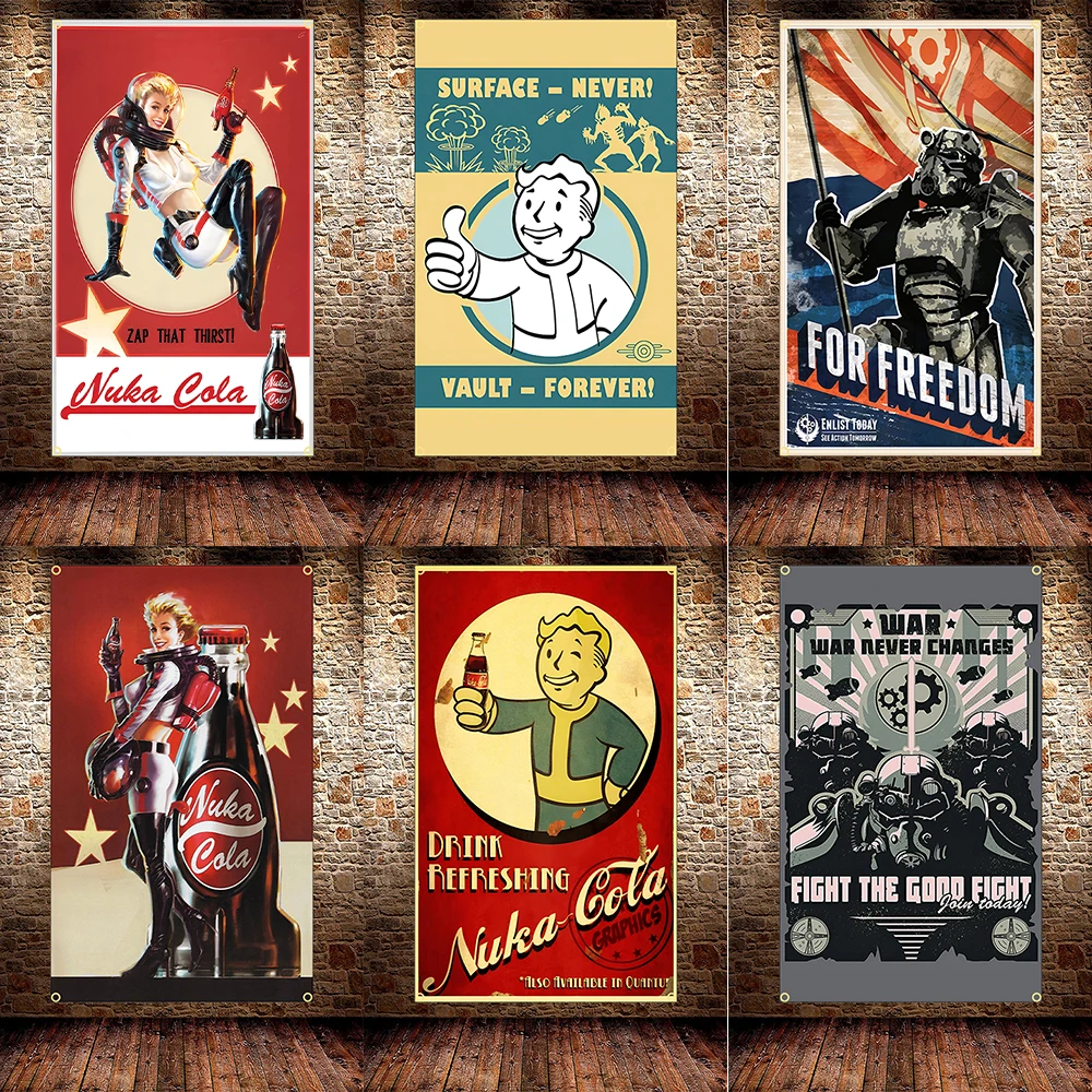 Fallout Cosplay Prop - FLAGDOM 90X150CM 3X5Ft Bandeira de Jogo