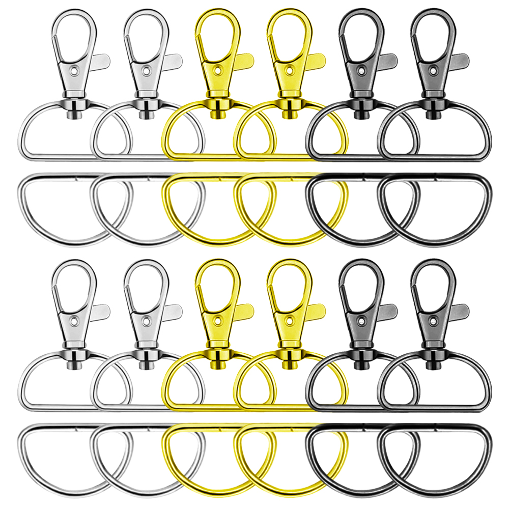 D Ring Strap - Conjunto de 8/15/30 ganchos de pressão,
