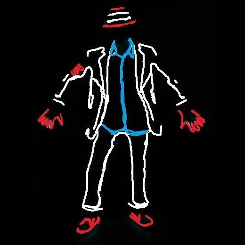 Led El Wire - El fio brilhante trajes de dança