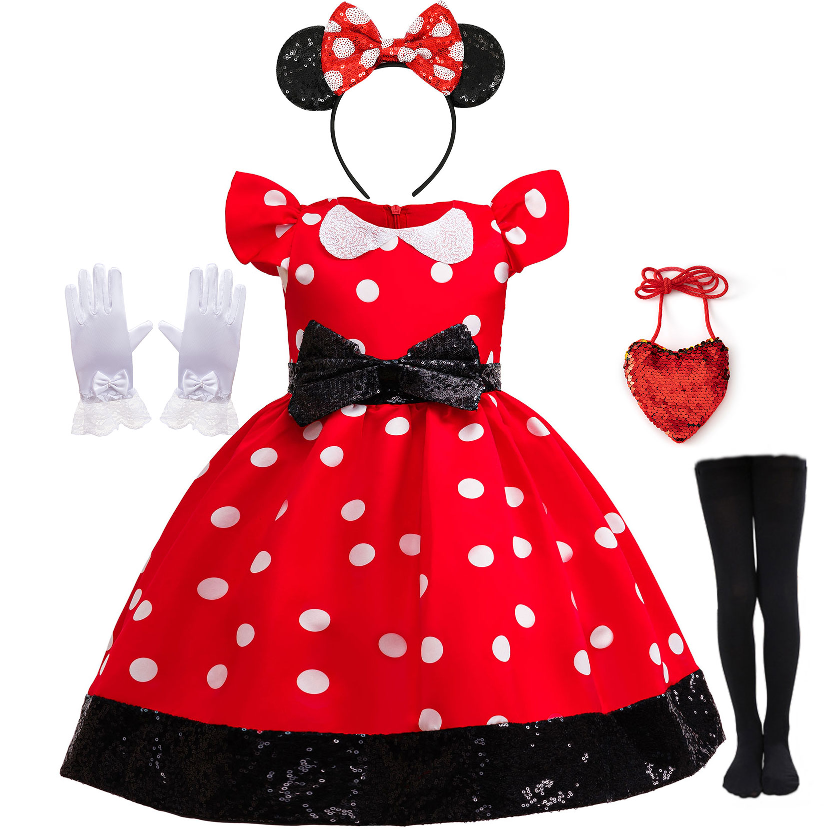 Cosplay Prop Bow - Vestido de Princesa para Meninas Pequenas
