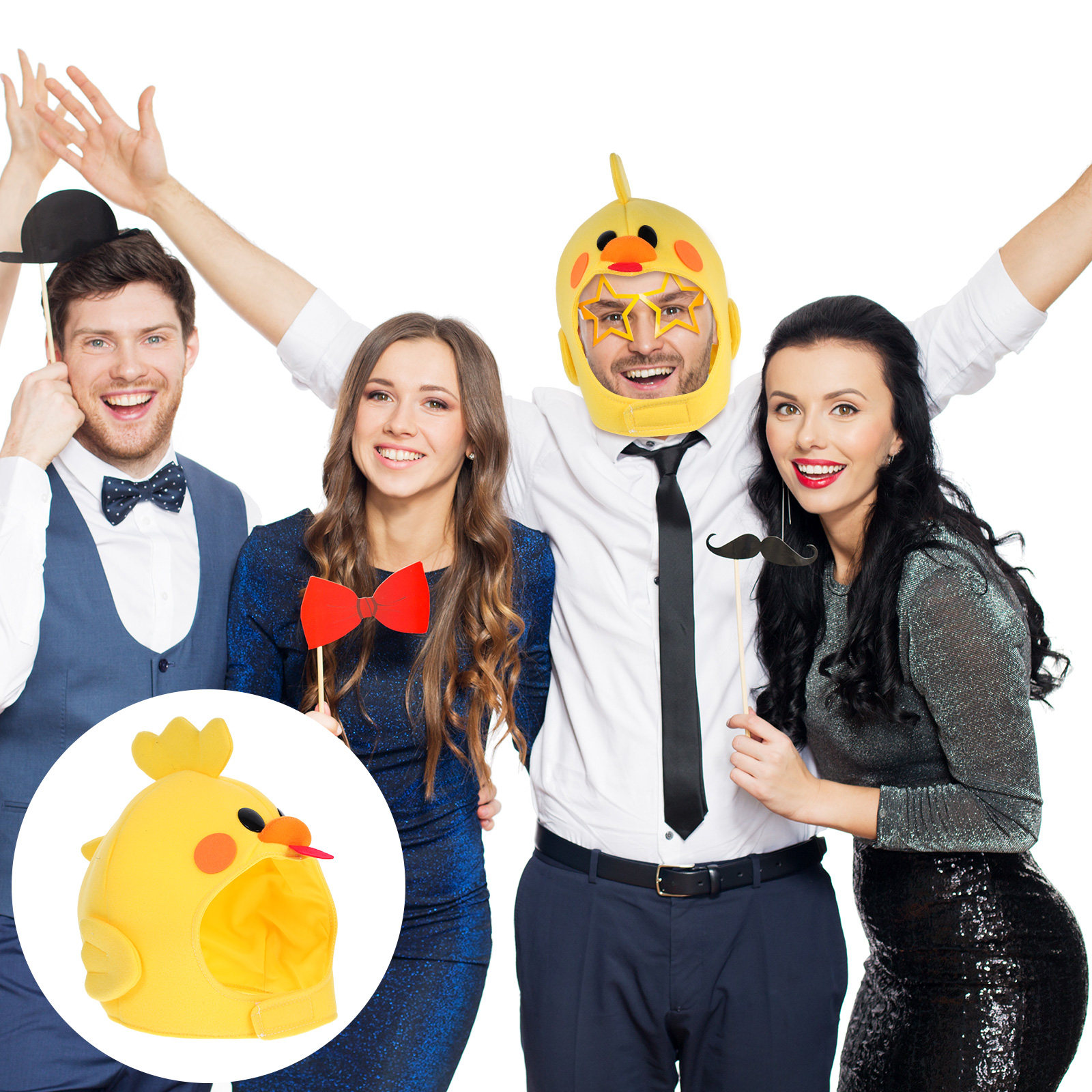 Easy Cosplay Prop - Chapéu de Pintinho Amarelo para Cães,
