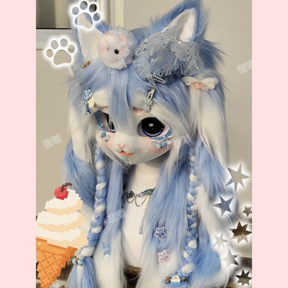 Cosplay Prop Designer - Máscara de Fursuit de Gato Kemono