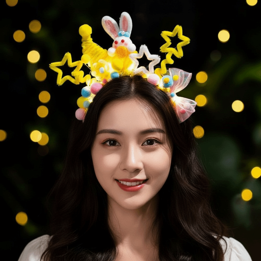 Tiara de Coelho Artesanal Lumi - Easy Cosplay Prop avaliação e preço