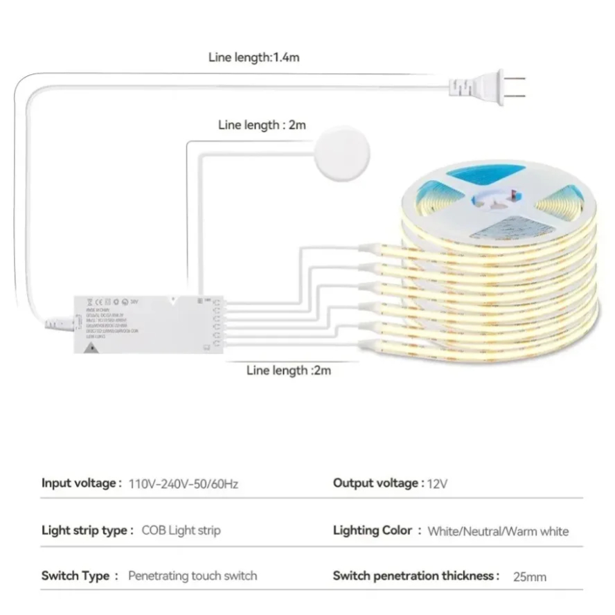 Luz de Armário com Sensor Inte - Led El Wire avaliação e preço