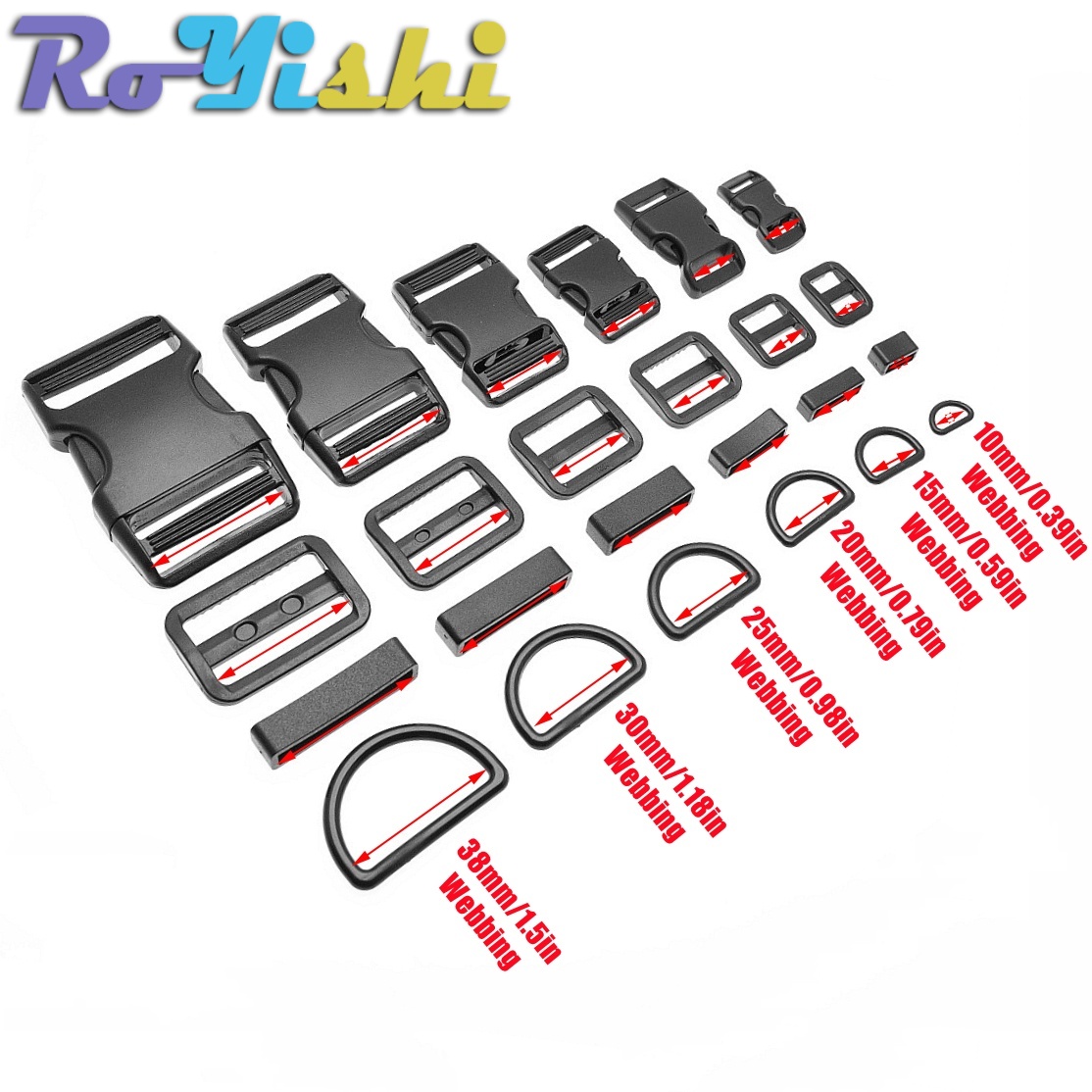 Conjunto de 1-10 Fivelas de Pl - D Ring Strap avaliação e preço