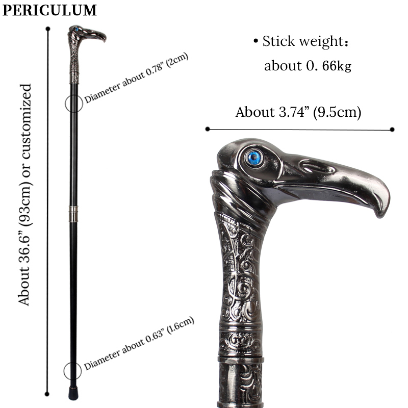 Bengala Vintage Prateada com P - Detachable Cosplay Prop avaliação e preço