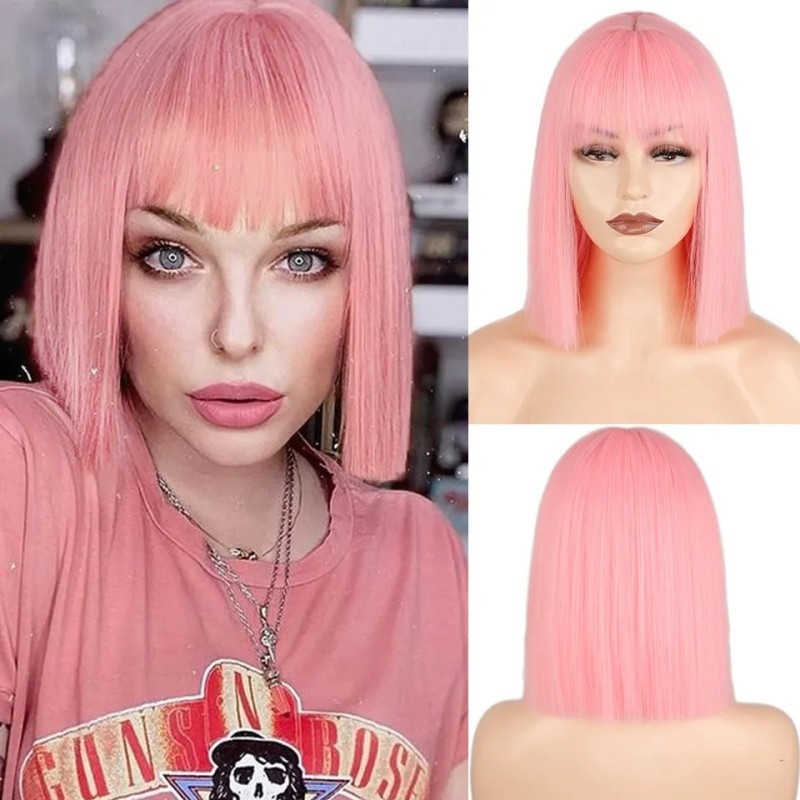Peruca feminina reta com franj - Wig Fiber Net avaliação e preço
