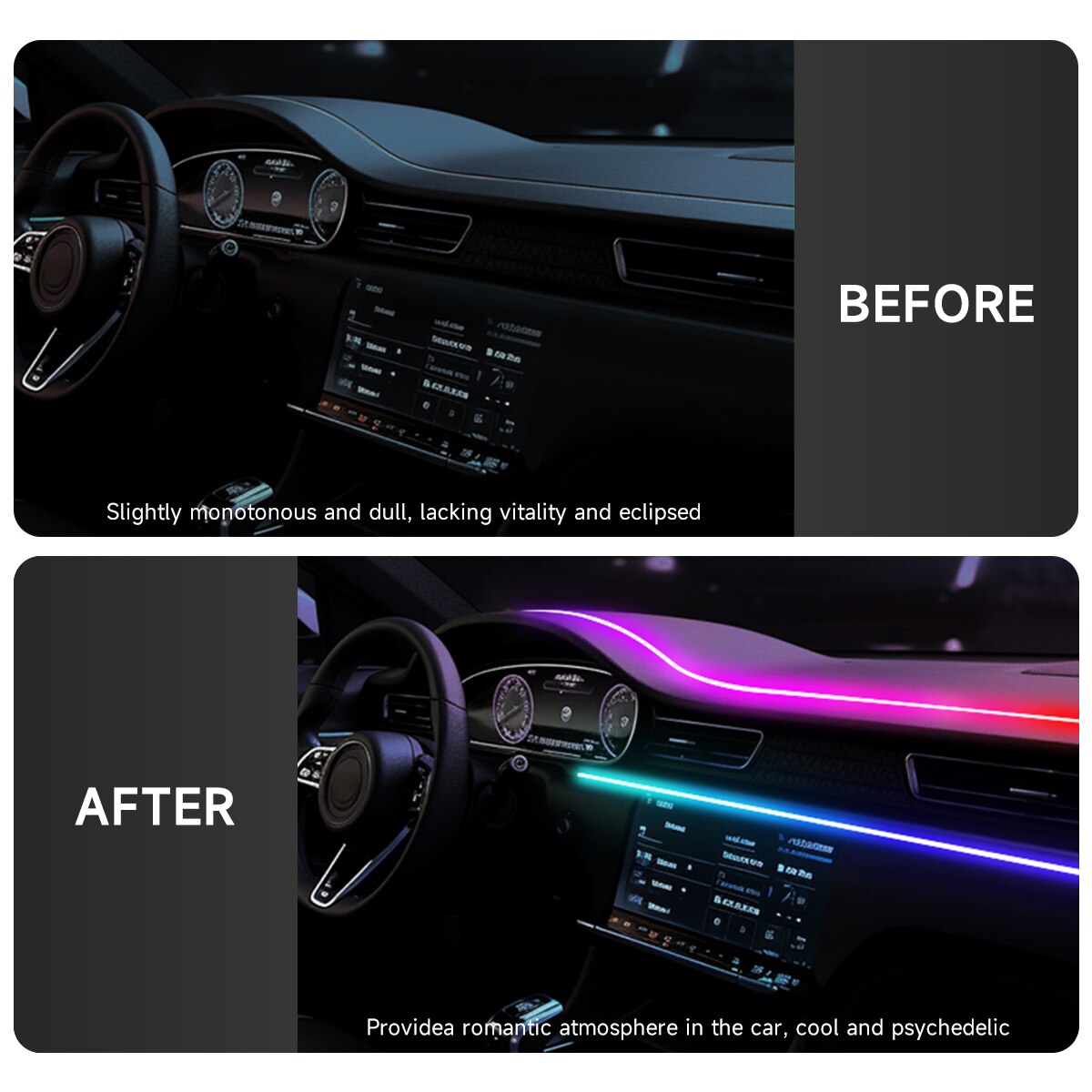 Carro led luz ambiente usb 64  - Led El Wire avaliação e preço