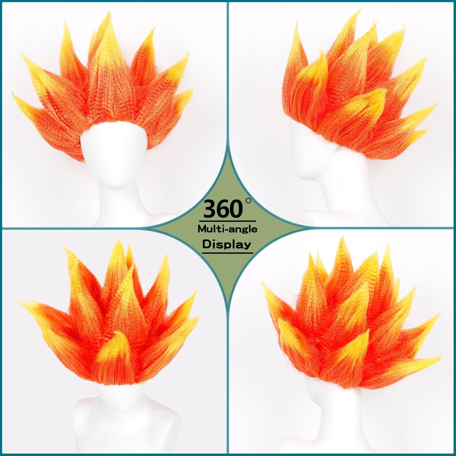 Peruca de Fantasia com Efeito  - Cosplay Flame Prop avaliação e preço