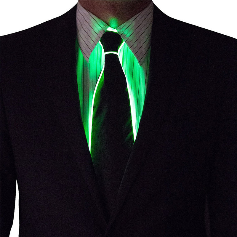 Gravata brilhante masculina el - Led El Wire avaliação e preço