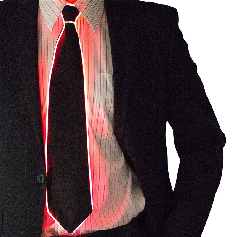 Gravata brilhante masculina el - Led El Wire avaliação e preço