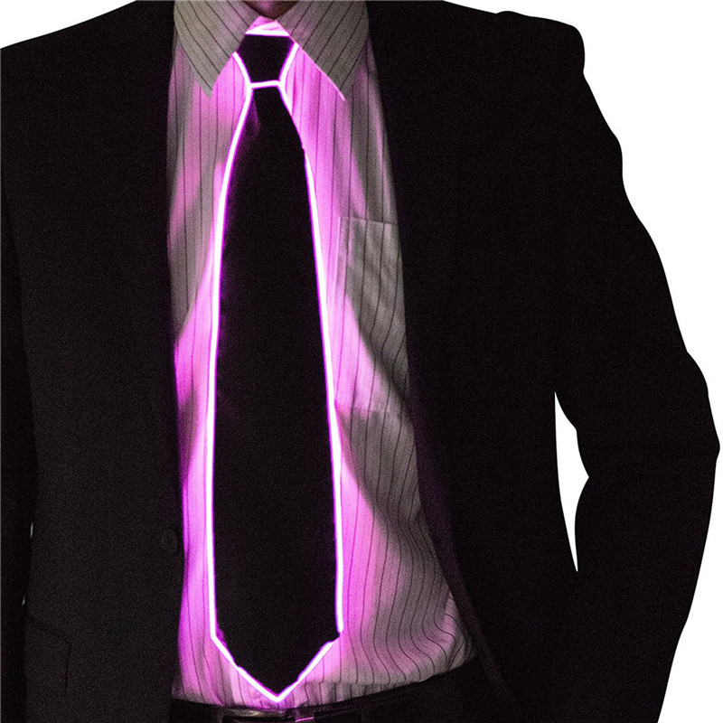 Gravata brilhante masculina el - Led El Wire avaliação e preço