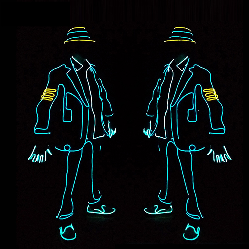El fio brilhante trajes de dan - Led El Wire avaliação e preço