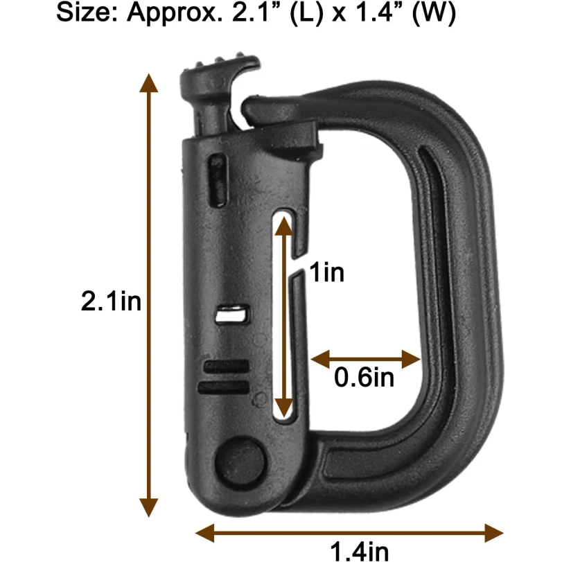 5 Peças Mosquetão Tático de Pl - D Ring Strap avaliação e preço