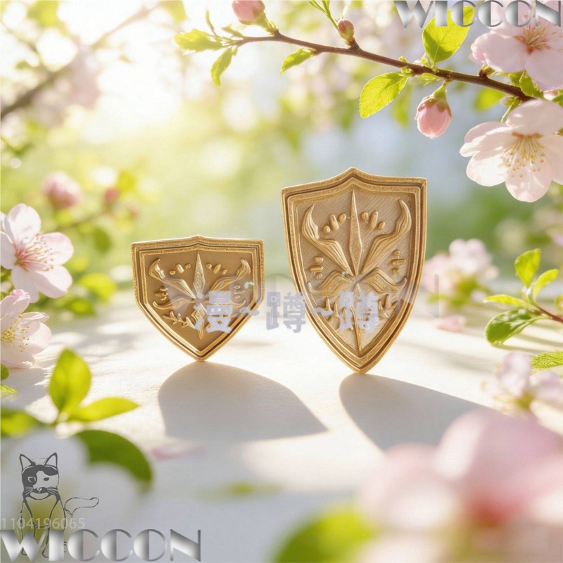 Emblema escolar dourado tsukin - Cosplay Prop 3D Print Settings avaliação e preço