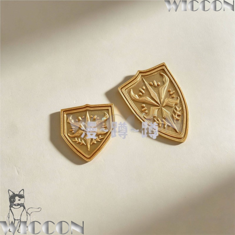Emblema escolar dourado tsukin - Cosplay Prop 3D Print Settings avaliação e preço