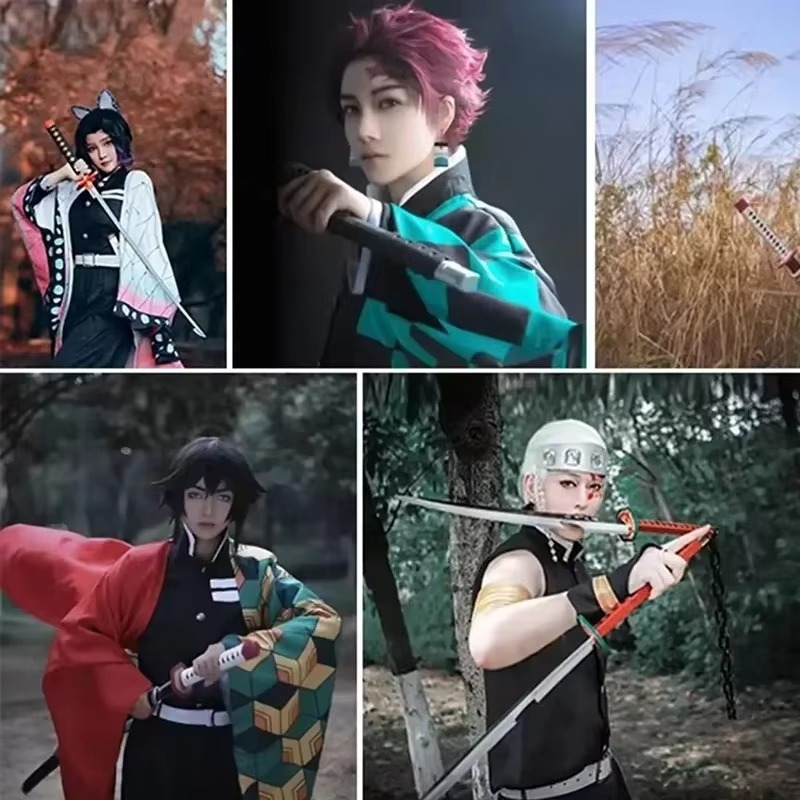 41in/104cm demon slayer katana - Cosplay Prop Katana avaliação e preço